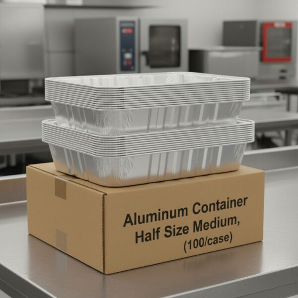 Aluminum Container Half Size Medium, (100/case)