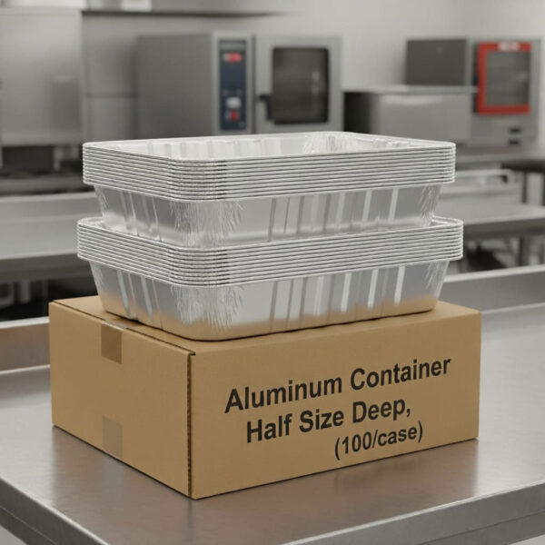 Aluminum Container Half Size Deep, (100/case)