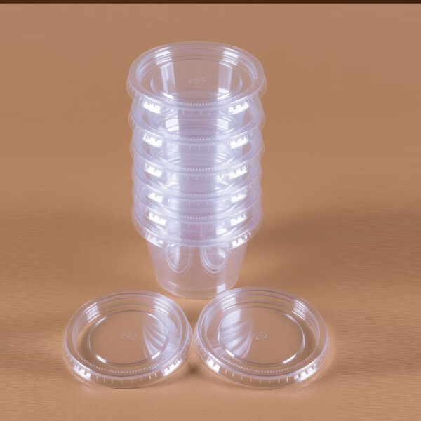 Plastic Portion Cups, 2 oz BR + Lids (2,500/case)